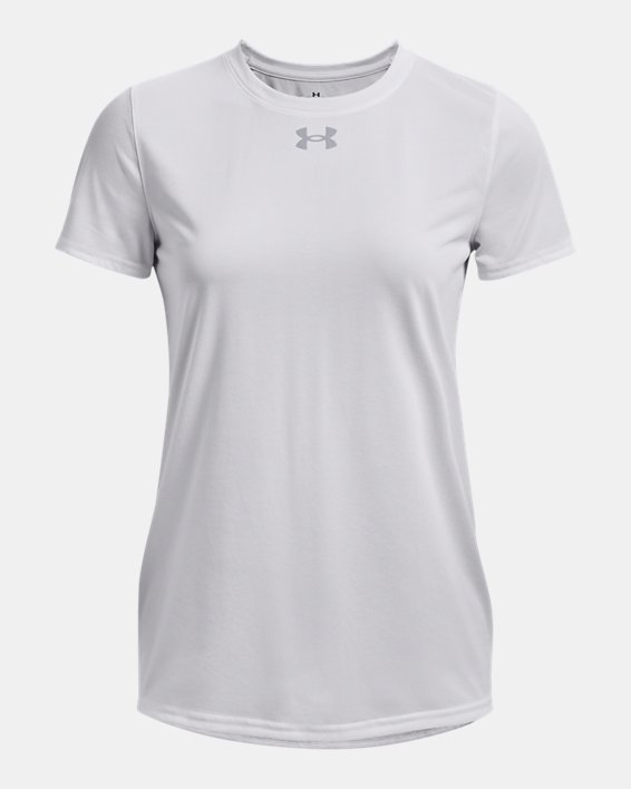Women's UA Tech™ Team Short Sleeve in White image number 4